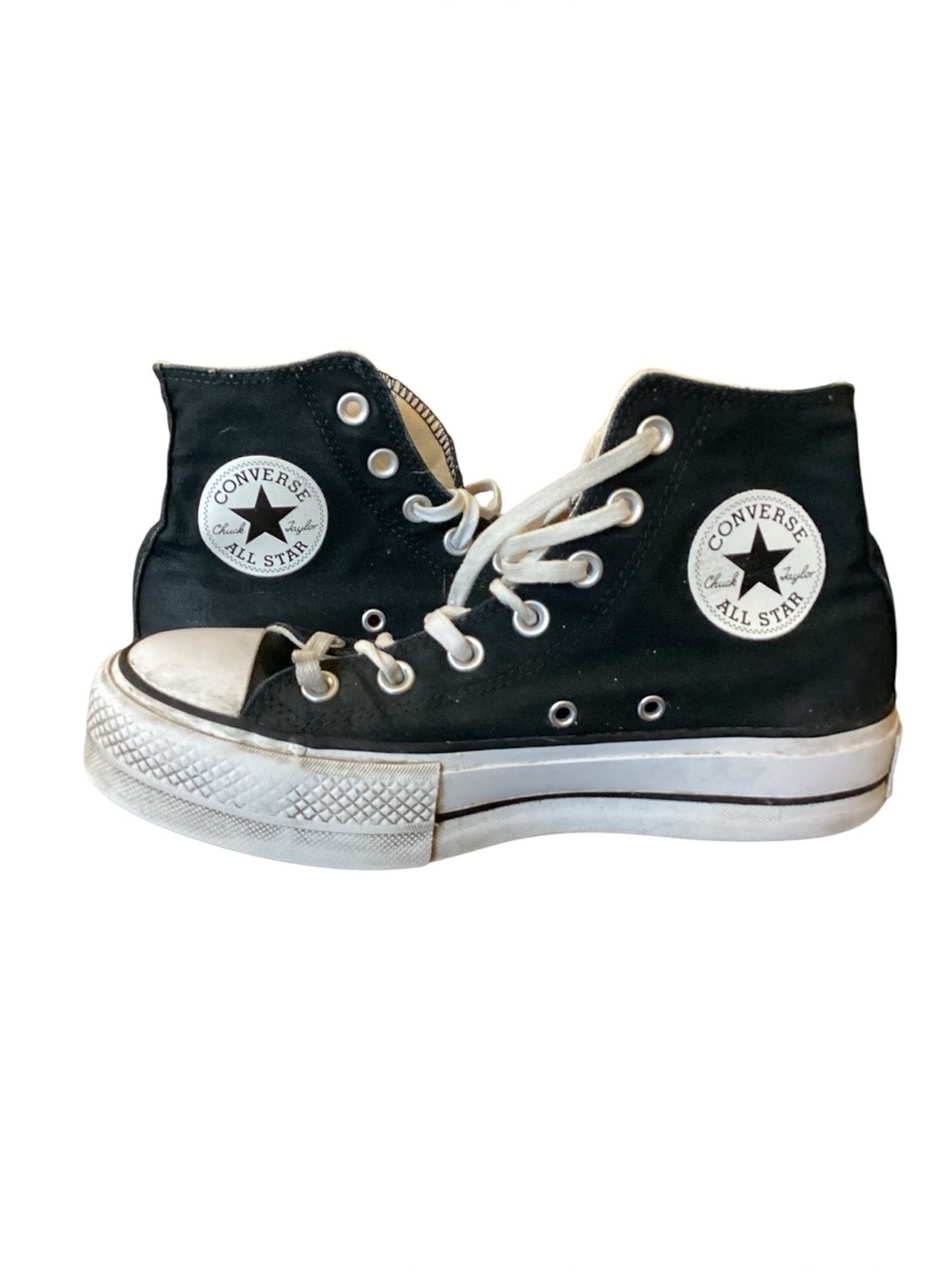 Converse black platform High Top Sneakers Ladies size 7